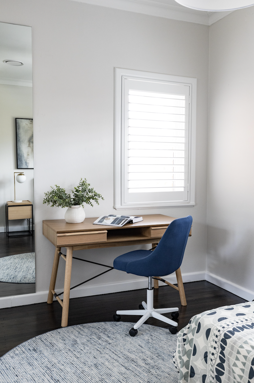 Study desk in bedroom